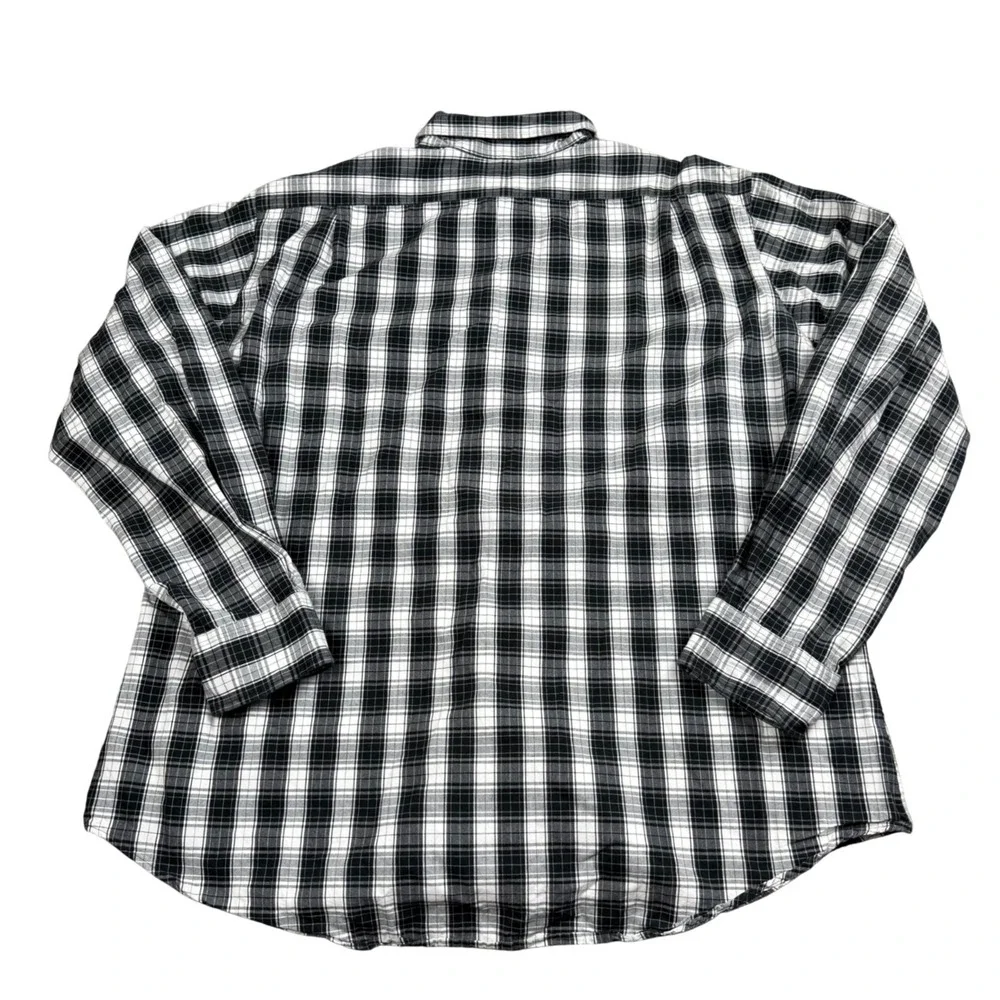 Polo Ralph Lauren Button Down Men XL Black White‎ Plaid Classic Fit Cotton Shirt